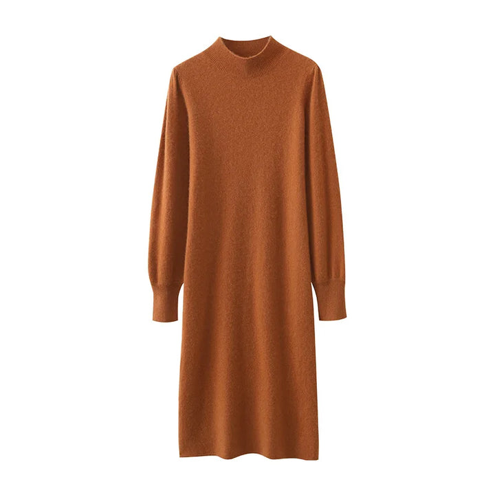 Women’s Merino Wool Mock Neck Sweater Dress