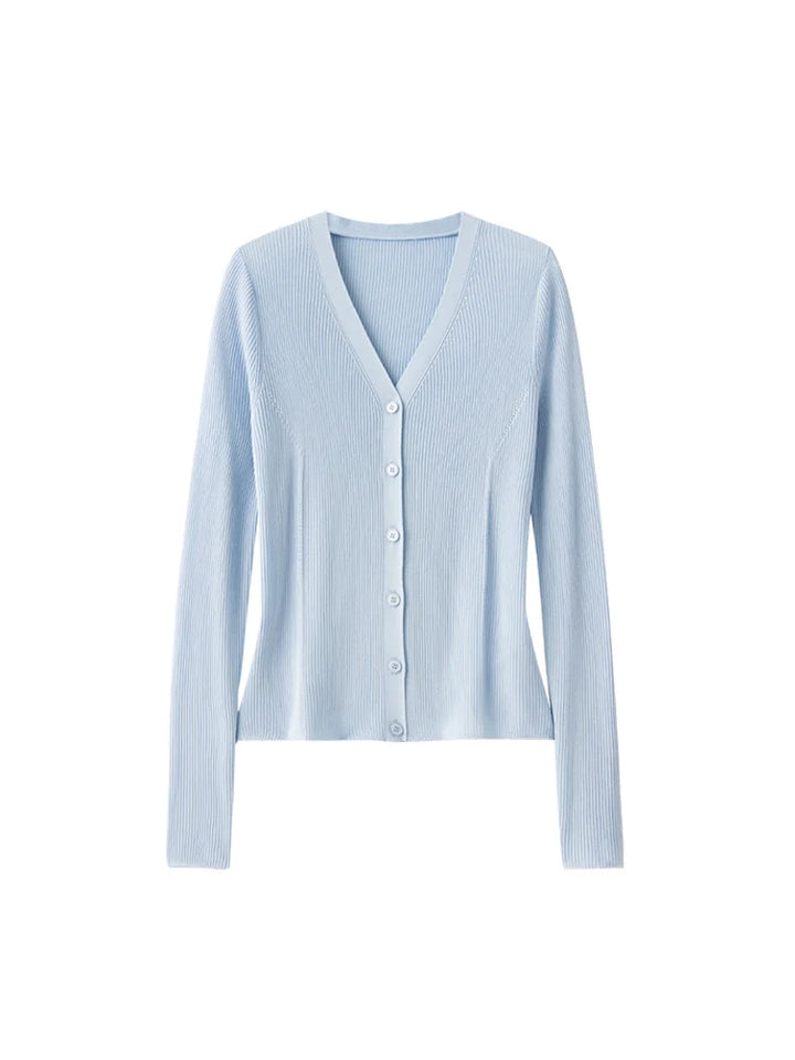 Women’s Silk Blend V-Neck Cardigan