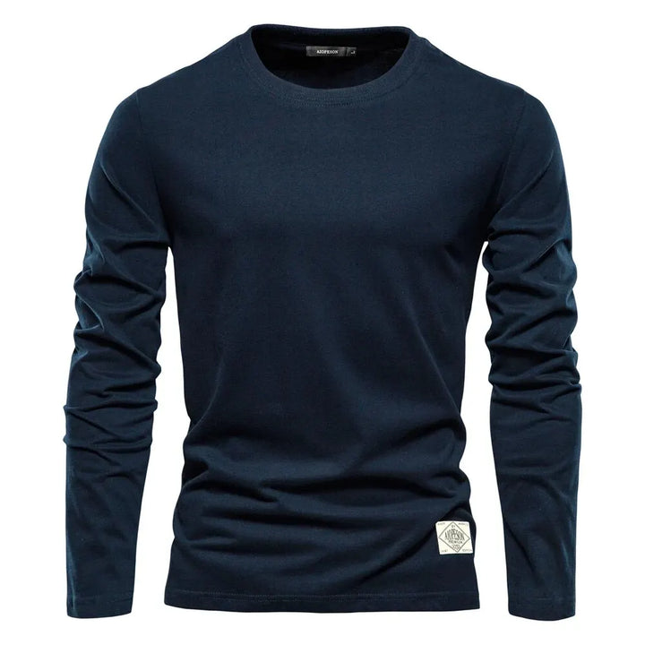 Men’s Solid Cotton Long Sleeve