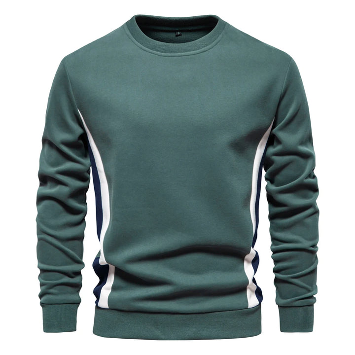 Men’s Cotton Patchwork Pullover Sweatshirt