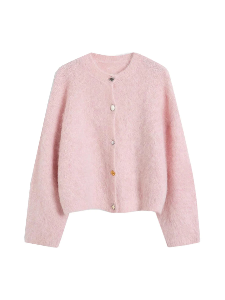 Women’s Alpaca Cardigan – 78% Alpaca Knit Sweater