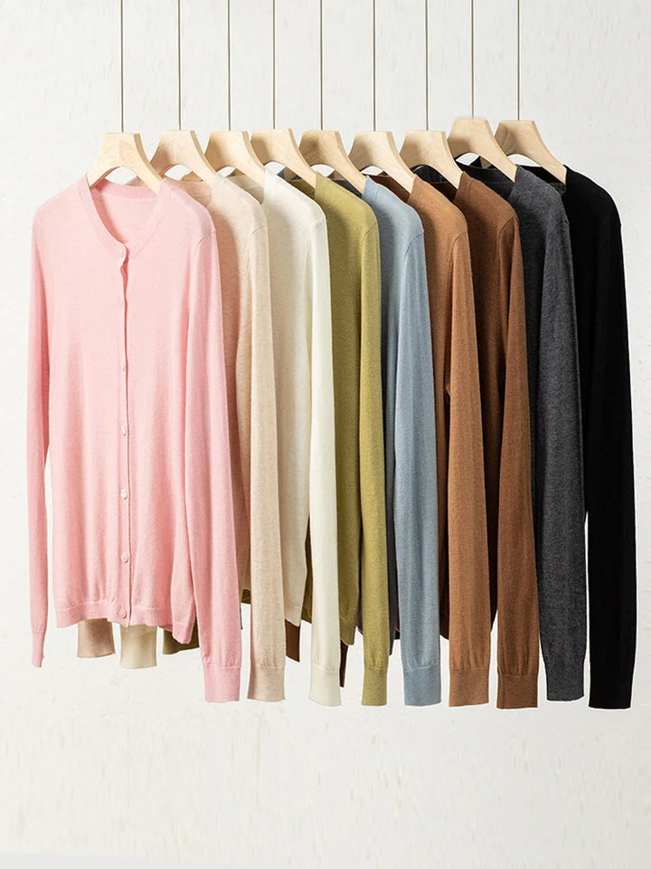 Women’s 100% Wool Button Cardigan