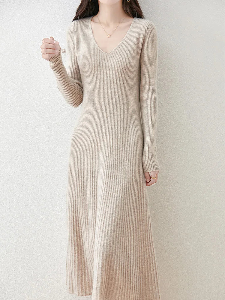 Women’s 100% Merino Wool Sweater Dress
