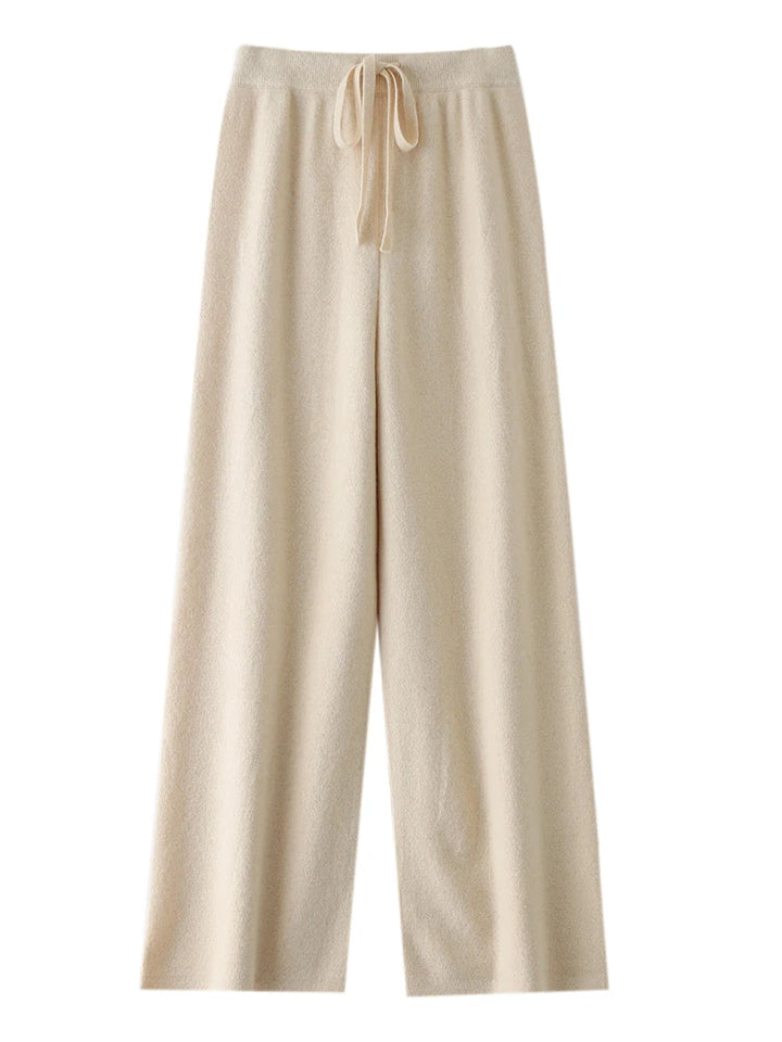 Women’s 100% Merino Wool Knitted Wide Leg Pants