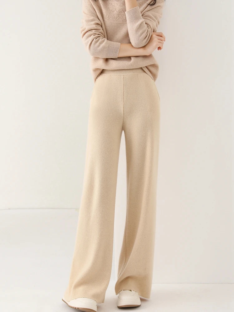 Women’s 100% Merino Wool Wide Leg Pants