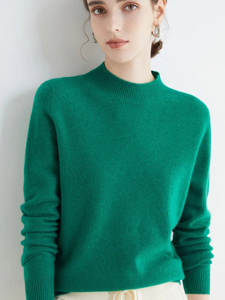 Women’s 100% Merino Wool Turtleneck Sweater – Warm Winter Cashmere Knit Pullover