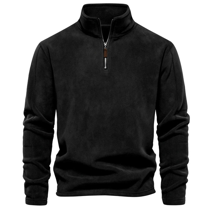 Men’s Warm Fleece Jacket – Thick Soft-Shell Pullover with Zipper