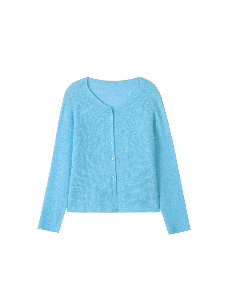 Women’s Cashmere Silk Cardigan – 75% Cashmere 25%