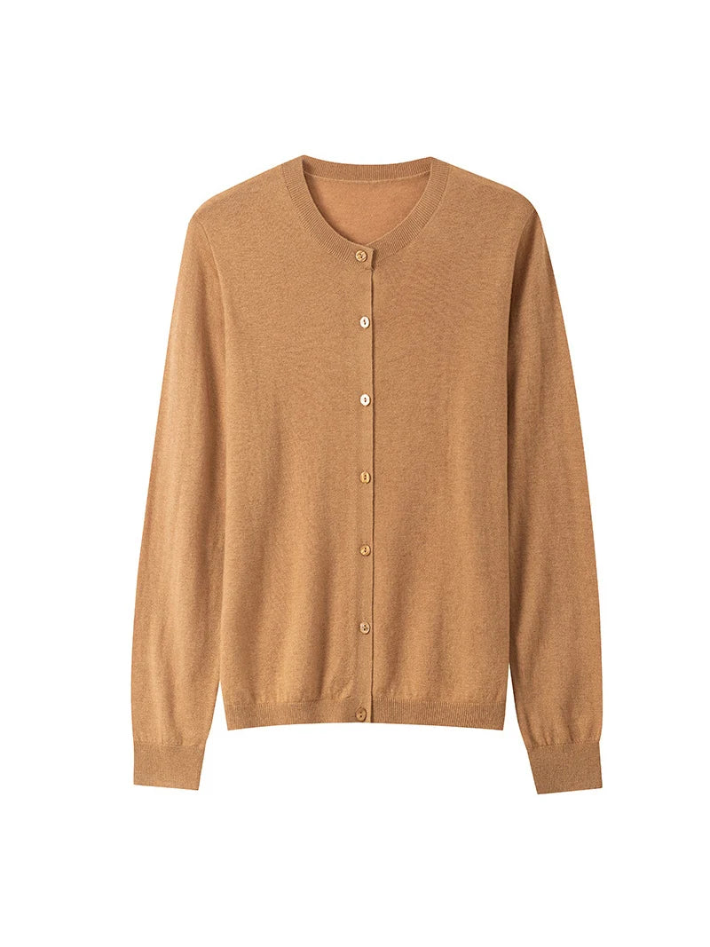 Women’s 100% Wool Button Cardigan