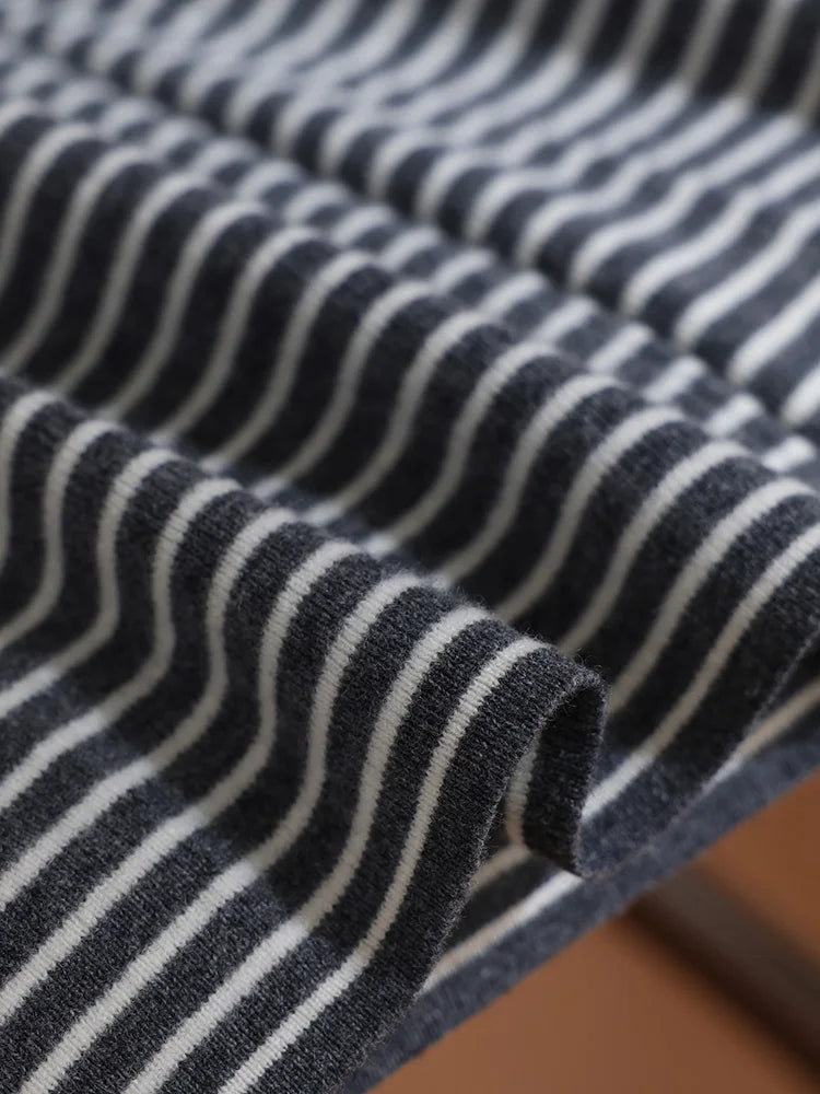 Women’s 100% Merino Wool Color-Block Wide Leg Pants