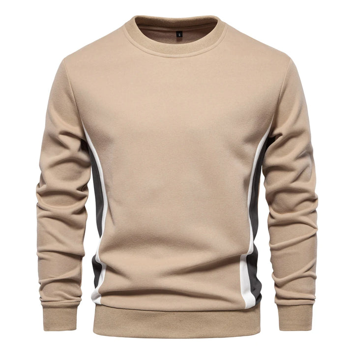 Men’s Cotton Patchwork Pullover Sweatshirt