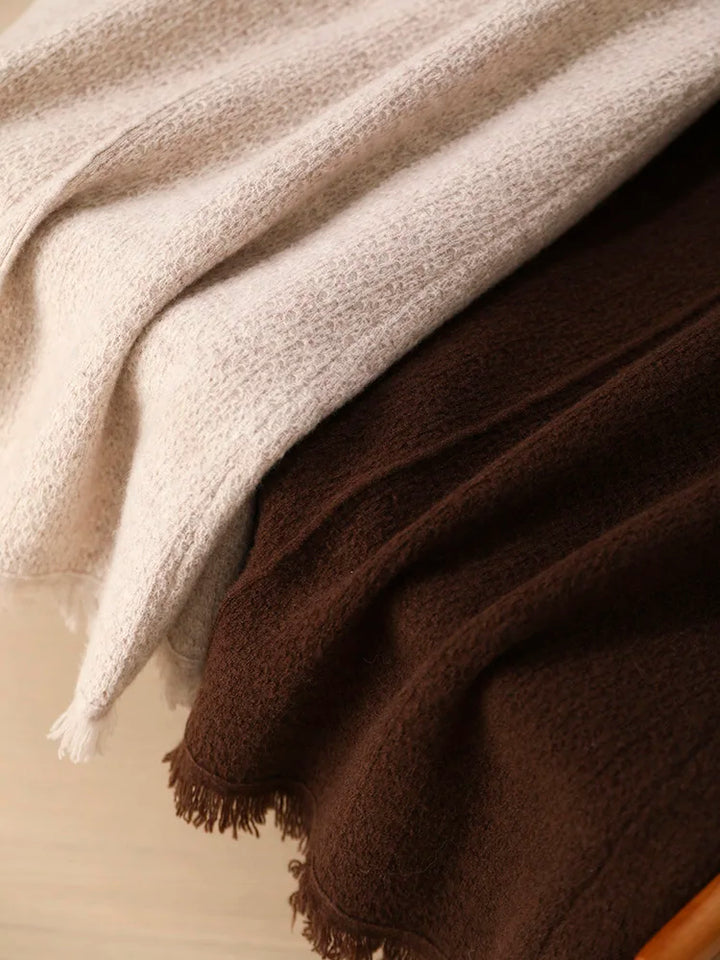 Women’s 100% Merino Wool Tassel Straight Skirt