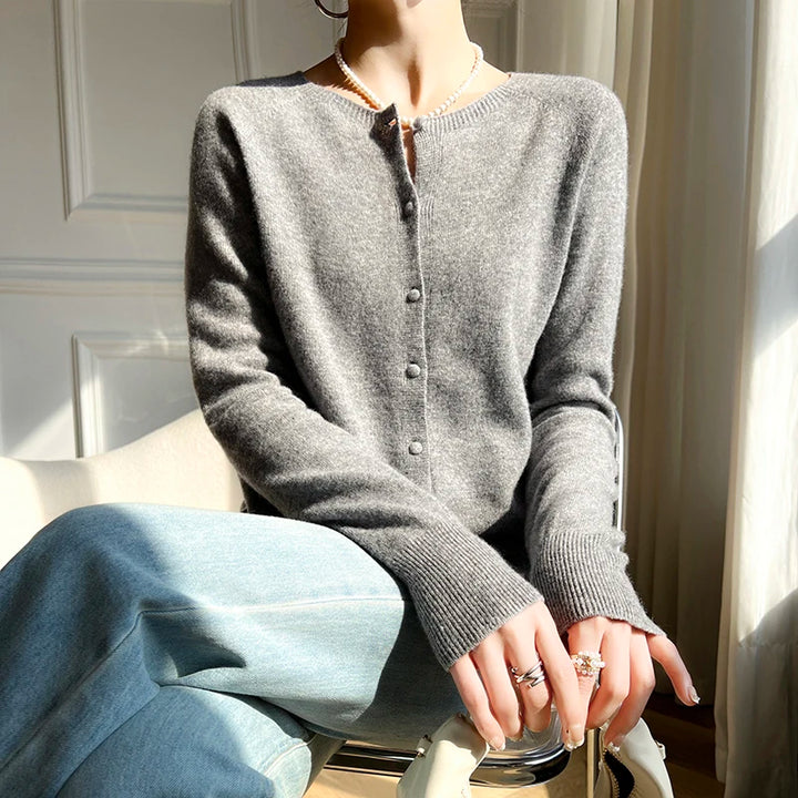 Women’s Pure Wool Knit Cardigan Sweater