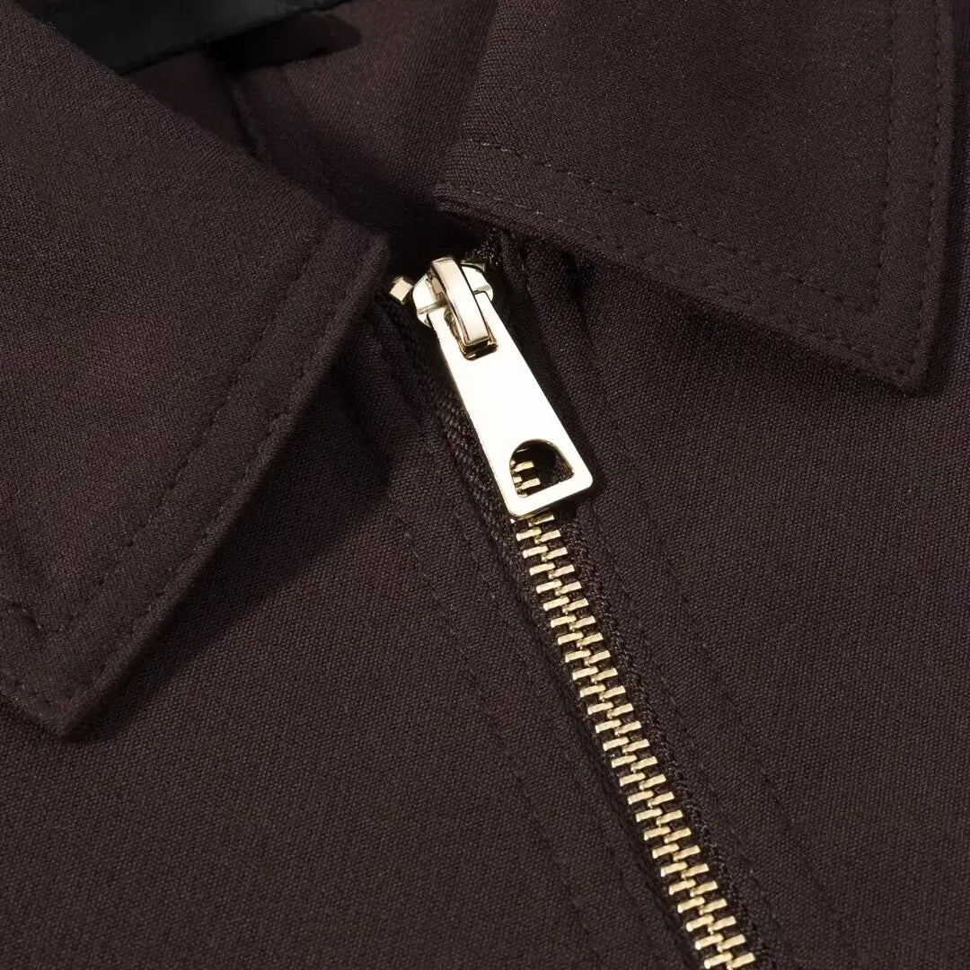 Women’s Brown Bomber Jacket – 2025 Autumn Spring Trend Casual Zipper Coat