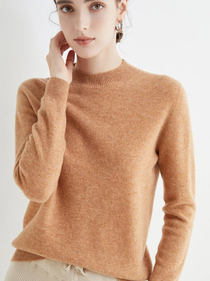 Women’s 100% Merino Wool Turtleneck Sweater – Warm Winter Cashmere Knit Pullover