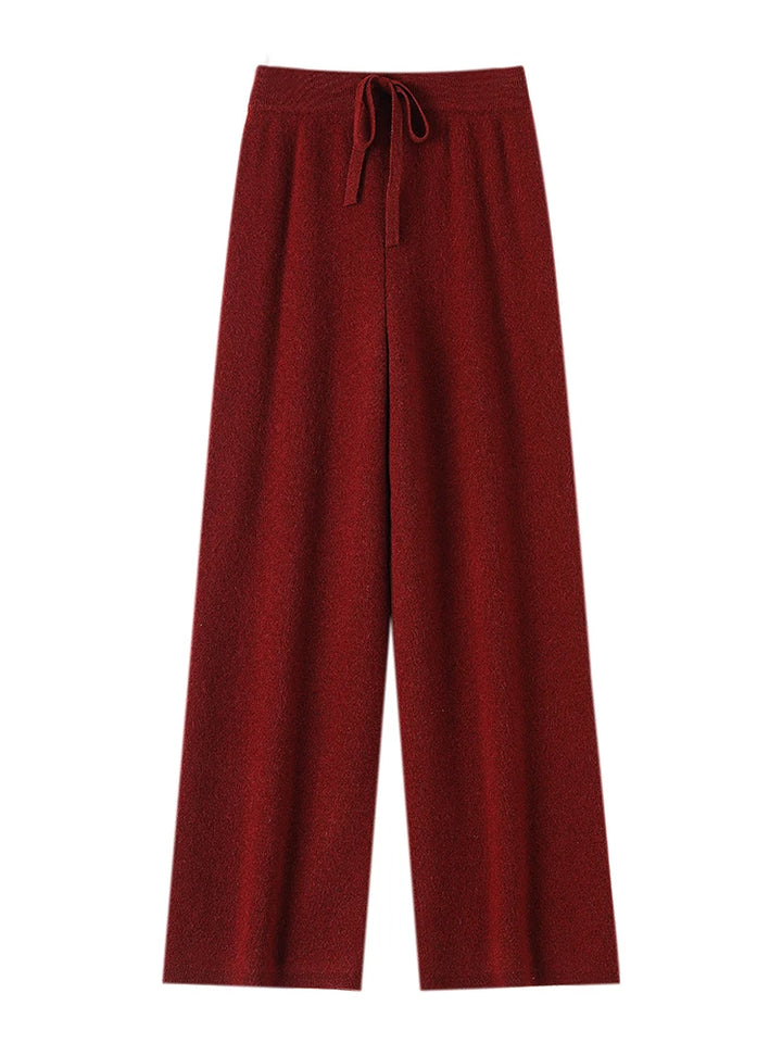 Women’s 100% Merino Wool Knitted Wide Leg Pants