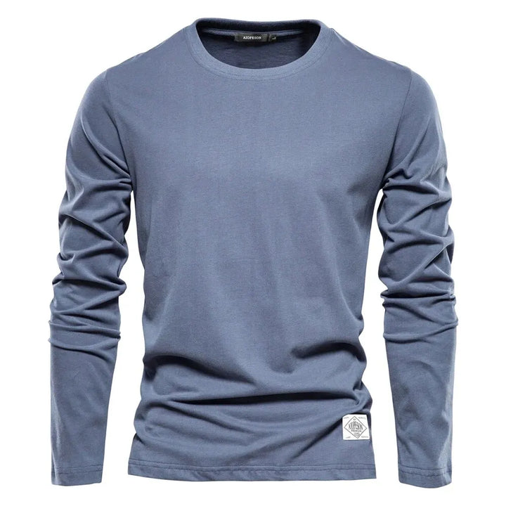 Men’s Solid Cotton Long Sleeve