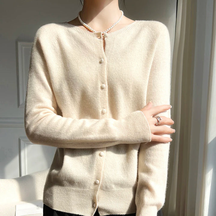 Women’s Pure Wool Knit Cardigan Sweater