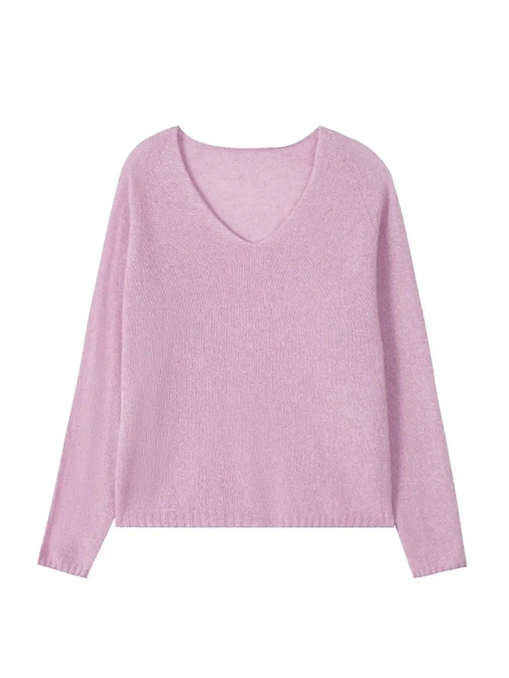 Women’s Cashmere Silk Pullover - V neck