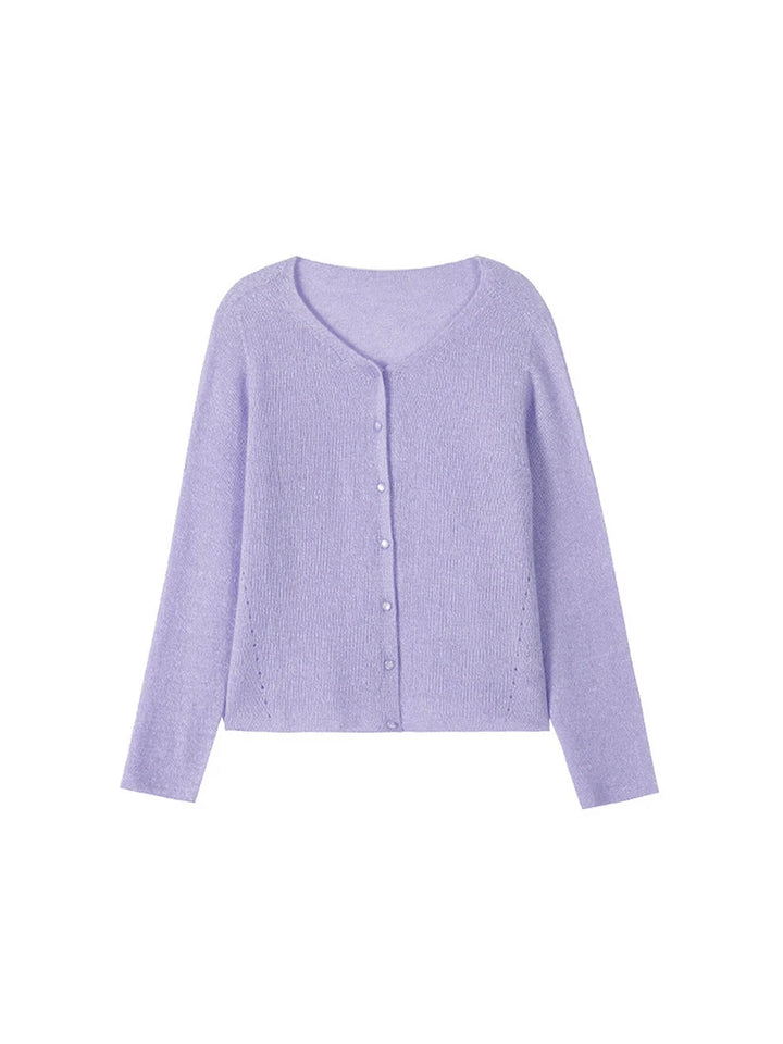 Women’s Cashmere Silk Cardigan – 75% Cashmere 25%
