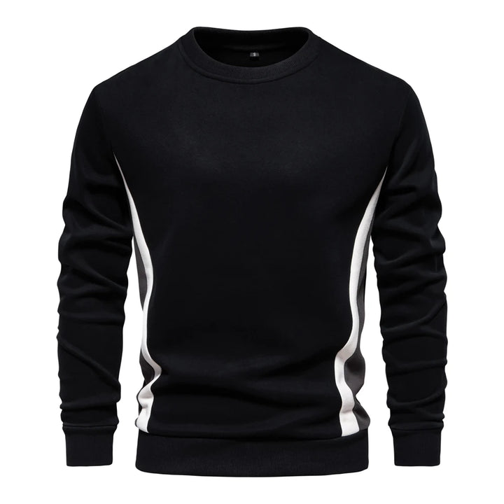 Men’s Cotton Patchwork Pullover Sweatshirt