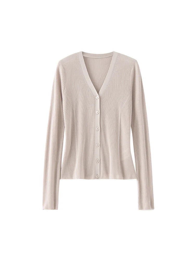 Women’s Silk Blend V-Neck Cardigan