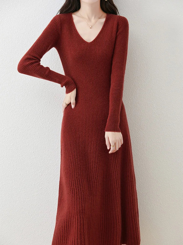 Women’s 100% Merino Wool Sweater Dress