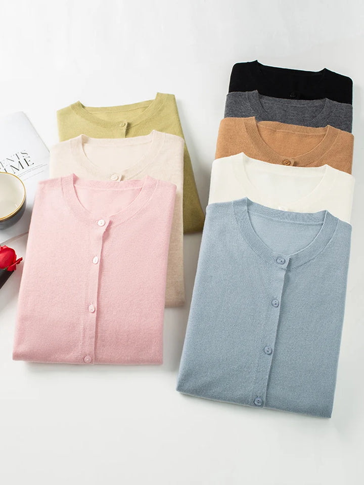 Women’s 100% Wool Button Cardigan