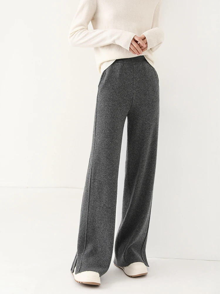 Women’s 100% Merino Wool Wide Leg Pants