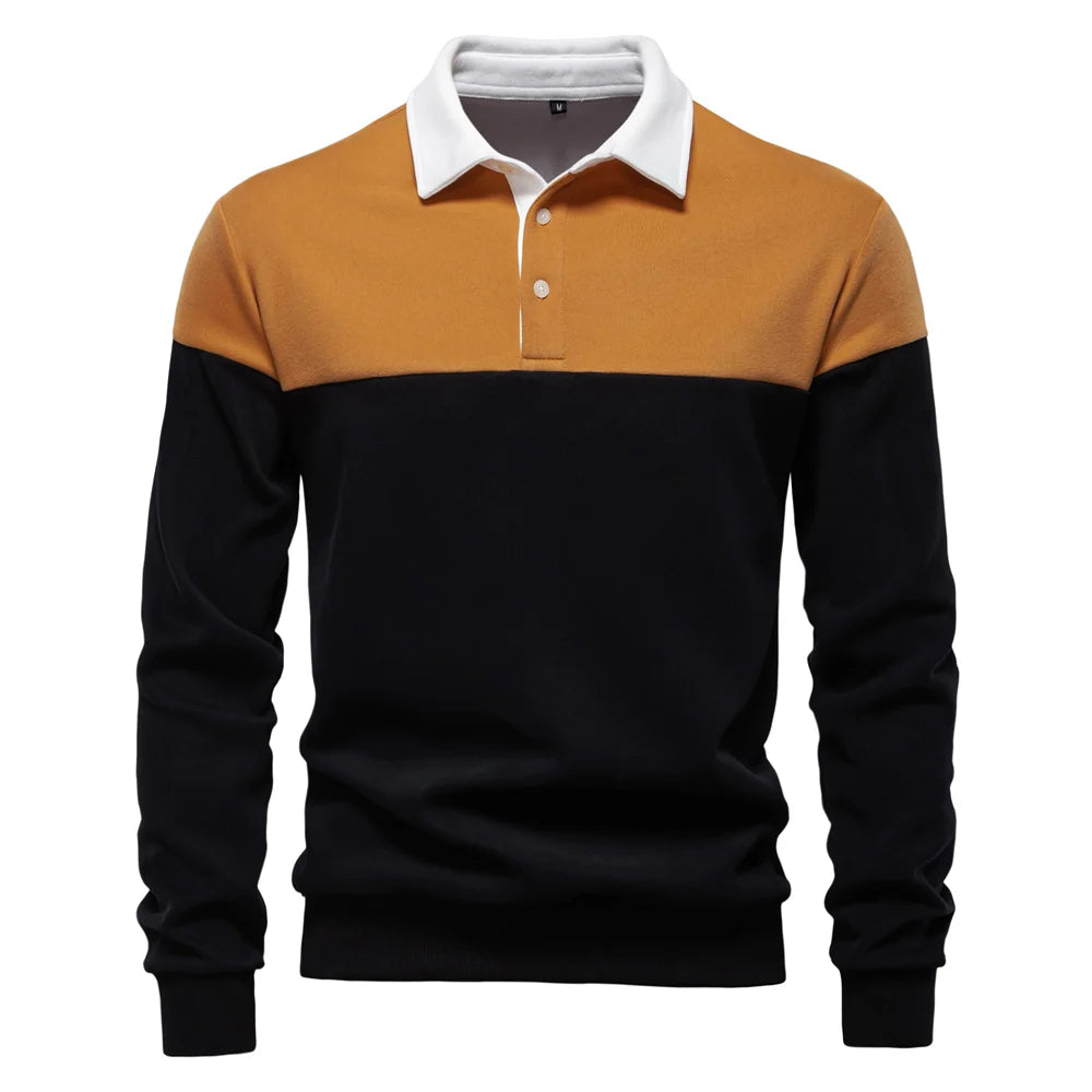 Men’s Color Block Casual Cotton Sweater
