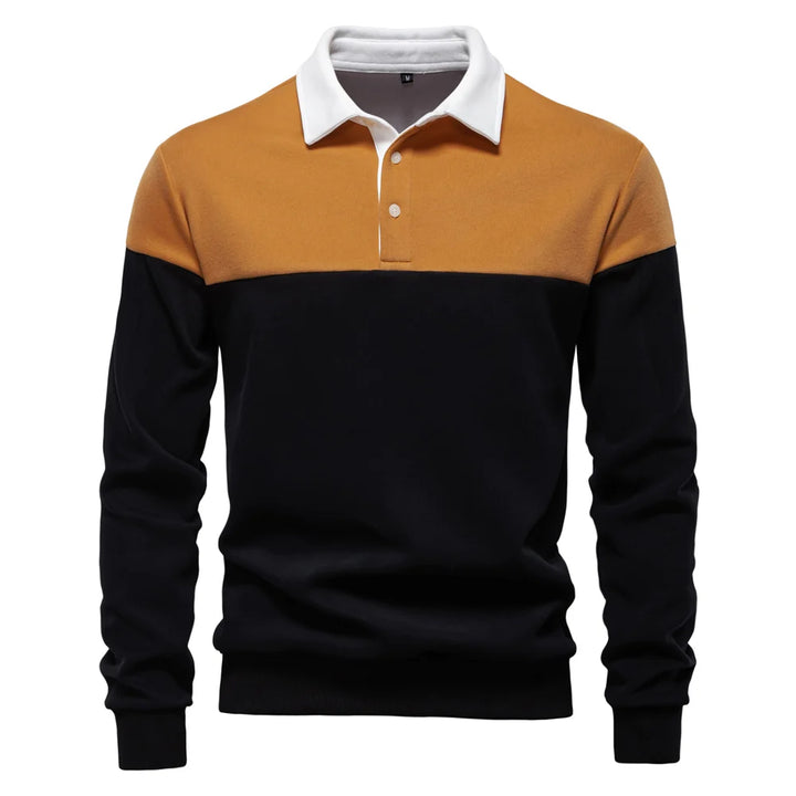 Men’s Color Block Casual Cotton Sweater