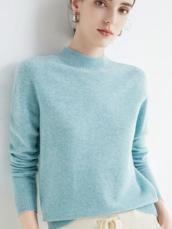 Women’s 100% Merino Wool Turtleneck Sweater – Warm Winter Cashmere Knit Pullover