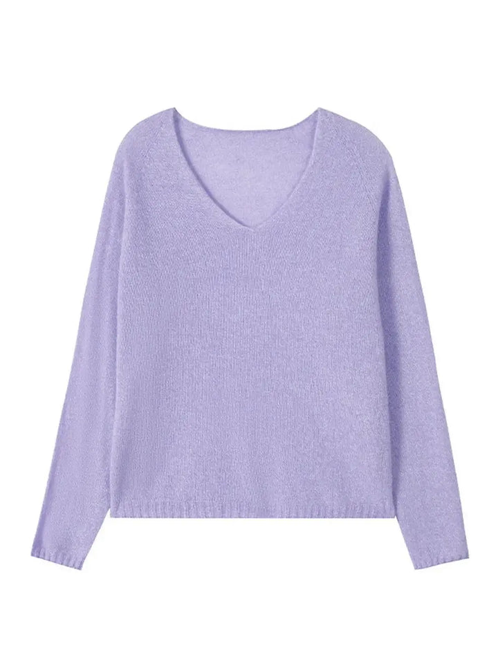 Women’s Cashmere Silk Pullover - V neck