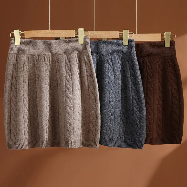 Women’s 100% Merino Wool Mini A-Line Skirt