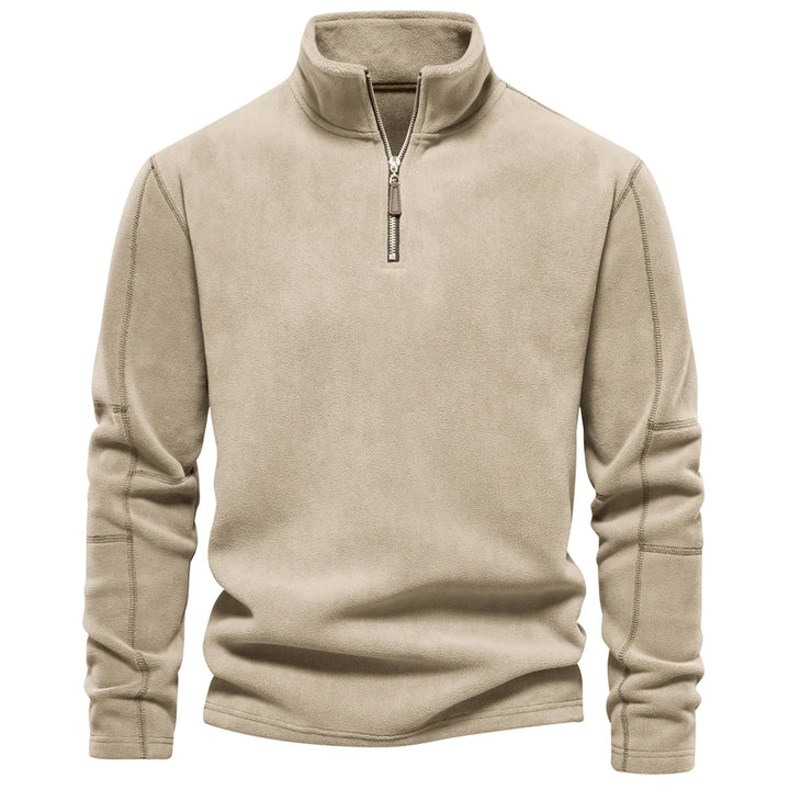 Men’s Warm Fleece Jacket – Thick Soft-Shell Pullover with Zipper