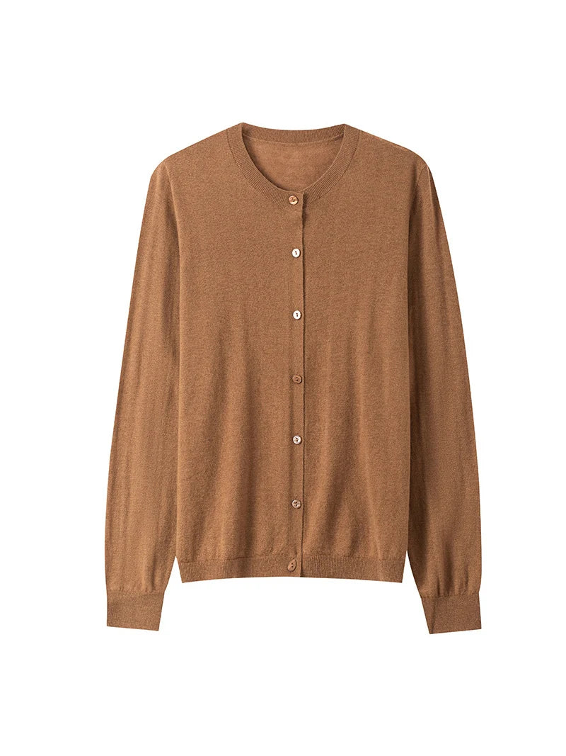 Women’s 100% Wool Button Cardigan