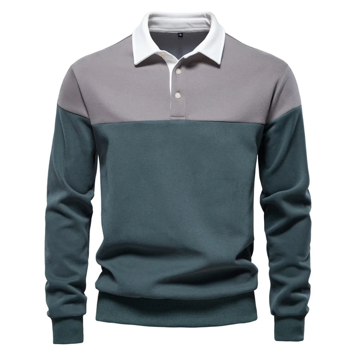 Men’s Color Block Casual Cotton Sweater