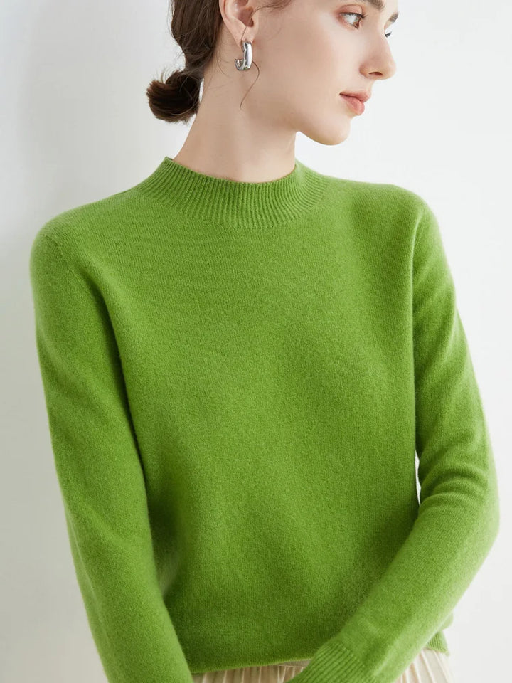 Women’s 100% Merino Wool Turtleneck Sweater – Warm Winter Cashmere Knit Pullover