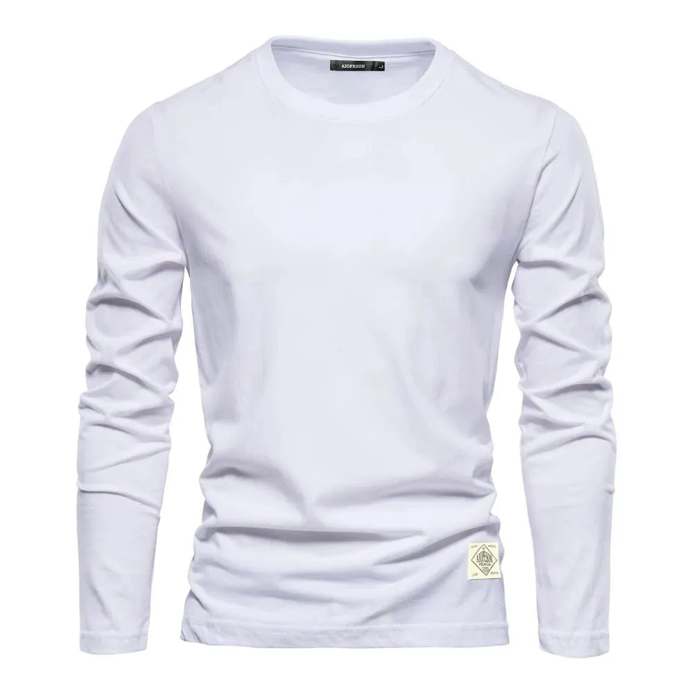Men’s Solid Cotton Long Sleeve