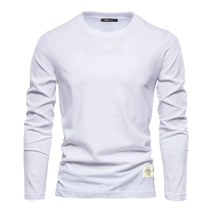 Men’s Solid Cotton Long Sleeve