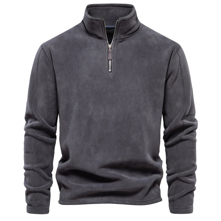 Men’s Warm Fleece Jacket – Thick Soft-Shell Pullover with Zipper