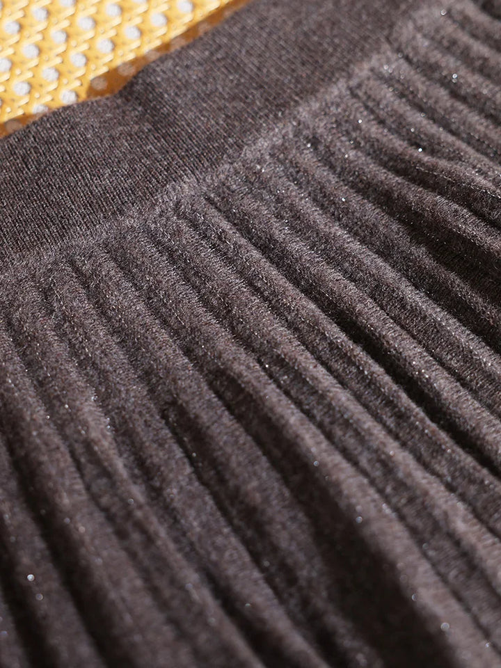 Women’s 100% Merino Wool Pleated Mini Skirt