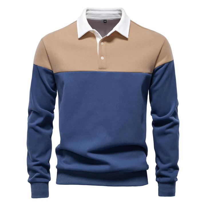 Men’s Color Block Casual Cotton Sweater