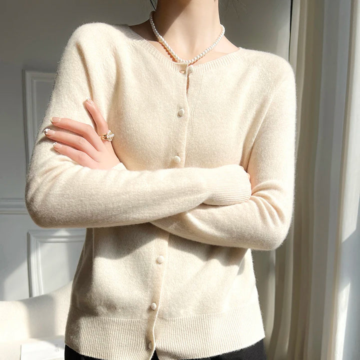 Women’s Pure Wool Knit Cardigan Sweater